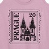 Women's - Instant Message - Prague Postage Stamp Graphic Racerback Tank - 2 of 4