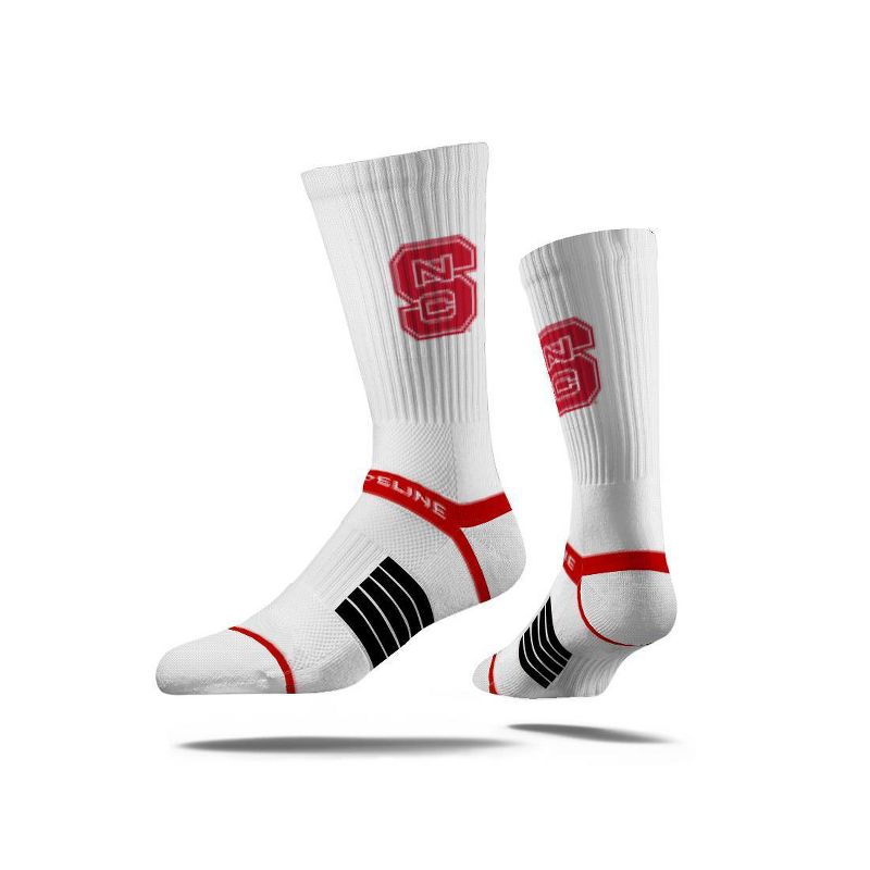NCAA NC State Wolfpack Premium Knit Crew Socks - White, 1 of 5