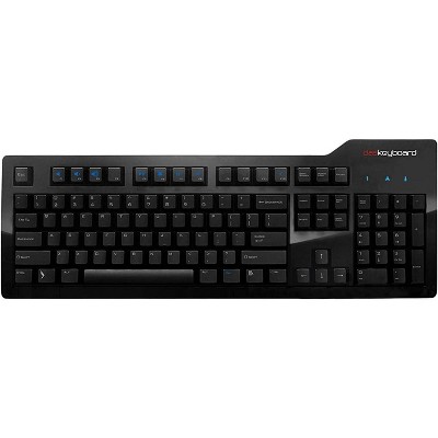 Das Keyboard Model S Pro Wired Mechanical Keyboard, Cherry MX Blue Switches, NKRO, Gold-Plated, 2-Port USB Hub, Laser Etched Keycaps (104 Keys, Black)