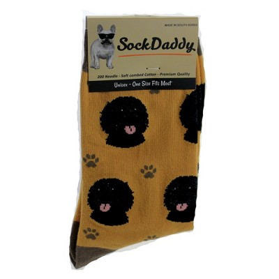 Novelty Socks 15.25" Black Labradoodle Socks Premium Quality E & S Pet  -  Socks