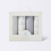 Flannel Baby Blankets Two by Two 4pk - Cloud Island™ Gray - 3 of 3