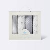 Flannel Baby Blankets Two by Two 4pk - Cloud Island™ Gray - image 3 of 3