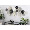 Contemporary Ornamental Wall Decor Silver - Olivia & May: Metallic Black Finish, Modern Style, Indoor - 2 of 4