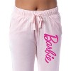 Barbie Women's Pink Title Logo Sleep Jogger Pajama Pants For Adults Pink - 2 of 4