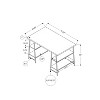 Monarch Specialties Computer Desk Home Office Laptop Storage Shelves 48InchL Work Metal Laminate Grey Black Contemporary Modern - 3 of 4
