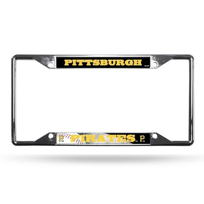 MLB Pittsburgh Pirates View Chrome License Plate Frame