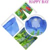HAPPY BAY Women's Button Down Blouse Casual Summer Beach Party Shirt V Neck Blouse Short Sleeve Vacation Button Up Dress Hawaiian Shirts - 4 of 4