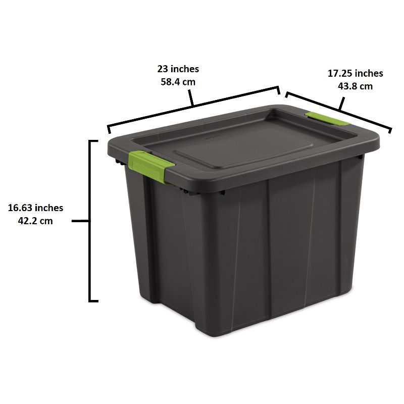 Sterilite Tuff1 Latching 18 Gallon Plastic Impact Resistant Storage Container Bin & Lid for Storing Items in Basements, Garages, & Attics (18 Pack), 3 of 4