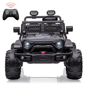 Kids Ride on 2 Seaters Electric Car, 24V 2*120W Motors Battery Powered 20"SeatsLED Headlights, Front Storage, for 3+ - 1 of 4