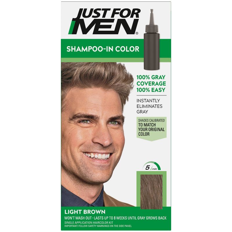 Just For Men Shampoo-In Color Gray Hair Coloring for Men, 1 of 10