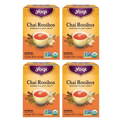 Yogi Tea - Chai Rooibos Tea -  64 ct, 4 Pack
