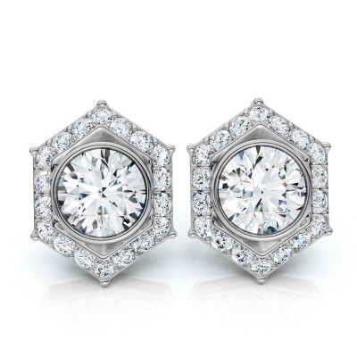 Pompeii3 2 1/2Ct Sally Diamond Earrings 14k Gold Lab Created
