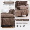 SKRAN Modern U-Shaped Sectional Sofa 103.5" Chenille Fabric Couch with Dual Chaise Lounges, Storage Pockets and Armrest Pillows for Living Room - 4 of 4