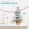 TiramisuBest Flocked Tabletop Christmas Tree 355/85 Tips Pine Cones Red Berries Burlap Cement Base - 3 of 4