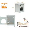 coucheta Large Storage Cat House, Hide Litter Tray with Single Door - 2 of 4