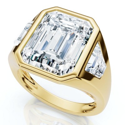 Pompeii3 Certified Men's 7Ct Anniversary Pinky Ring 14k Gold or Platinum Lab Created