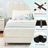 Twin Size Upholstered Platform Bed Frame for Girls - 4 of 4