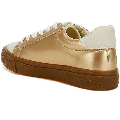 Женские кроссовки London Rag Womens Jumping jacks Metallic Faux Leather Star Sneakers 9 — фото 3