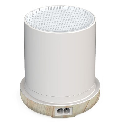 White Touch Control USB Table Lamp with Wooden Base