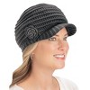 Collections Etc Crochet Flower Knit Hat - 2 of 3