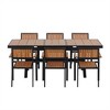 ELJGET 7-Piece Patio Dining Set with Extendable Table and Rattan Chair for 6 People, Outdoor Table and Chairs for Garden Yard Porch - 4 of 4