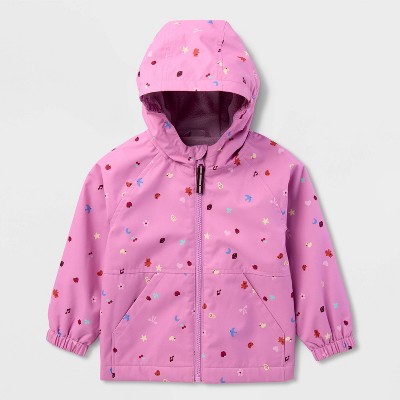 Детские куртки Cat & Jack Toddler Girls' Full Zip Friendship Bracelet Charm Print Softshell Jacket - Cat & Jack™ Mauve 5T — фото 2