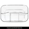mDesign Plastic Sewing & Craft Storage Organizer Caddy Tote with Handle, Clear - 4 of 4