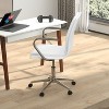 Emma and Oliver Modern Upholstered Mid-Back Home Office Chair with Arms and 5 Star Base - 4 of 4
