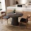 43" Modern Round Pedestal Solid Wood Dining Table, Round Accent Table, Small Kitchen Table for Living Room, Dining Room, or Office-The Pop Home - 3 of 4