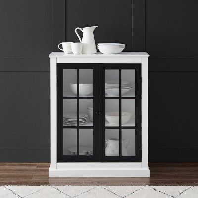 Cecily Black and White MDF Freestanding Office Storage Cabinet