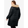 Roaman's Women's Plus Size Mid Length Quilted Puffer Jacket - 4 of 4