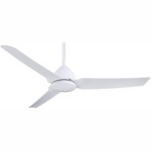 54" Minka Aire Modern Indoor Outdoor Ceiling Fan with Remote Control White Wet Rated for Patio Exterior Porch Gazebo Garage Barn - 1 of 4
