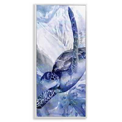Stupell Industries Sea Turtle Swimming In Ocean, 10" x 24"