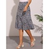 INSPIRE CHIC Women's Print Floral Peasant Elastic Waist A-Line Midi Skirts - 3 of 4