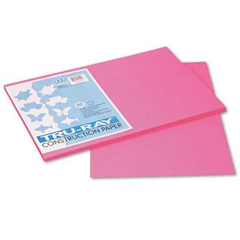 Pink Construction Paper 12X18 50 Sheets - ROS61802, Roselle Paper Company,  Inc