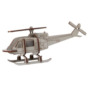 Little & Wood Woodlet Helicopter 3D Wooden Puzzle Kit, Easy Assembly, Ages 6+ - 1 of 4