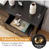 6-Drawer Dresser, Modern Stylish Chest with Deep Drawers & Nickel Round Handles, Wood Organizer for Bedroom, Living Room, Entryway - Black. - image 3 of 4