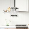 Modern Crystal Pendant Light 4-Light Black Frame Small Chandelier for Kitchen Island Entryway Hallway - 2 of 4