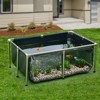 VEVOR Canvas Fish Pond, 126.8 Gal Above Ground Fish Pond,PVC Koi Tank with Clear Viewing Panel, Rectangular Goldfish Tank with Stainless Steel,Black - 2 of 4