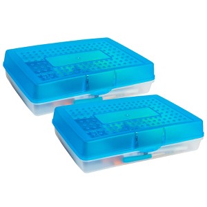 Storex Large Pencil Box, Blue, Pack of 2 : Target