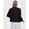 Women's Casual Blazers 3/4 Sleeve Work Office Line Suit Jackets Blazer Shoulder Padded Semi Formal Blazer with Pockets - 2 of 4