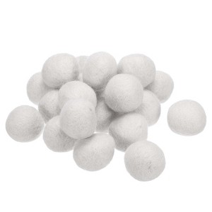 Unique Bargains Crafts Handcrafts Project DIY Wool Felt Balls Beads 20 Pcs - 1 of 3