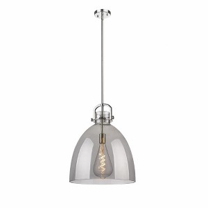 Newton Bell - 1 Light Stem Hung Pendant In Industrial Style-21.63 Inches Tall and 16 Inches Wide - 1 of 1