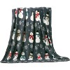 Kate Aurora Ultra Soft & Cozy Christmas Gray Snowman Plush Accent Throw Blanket Cover - 50 in. W x 60 in. L - 2 of 2