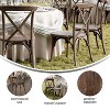 Emma and Oliver Set of 2 Weather-Resistant Wood Look Resin Cross Back Chairs for Indoor/Outdoor Use - 4 of 4