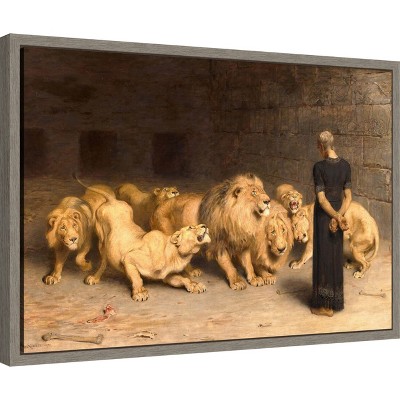 Daniel in the Lions' Den Earth Tones Canvas Print