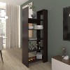 Vynxaria Modern 5-Shelf Bookcase Dark Walnut, Sturdy Engineered Wood, Dimensions H67.3xW28.6xD15.3 - 3 of 4