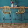 Linnet Rattan with Metal Legs Barstool Light Brown - Opalhouse™ - image 2 of 4