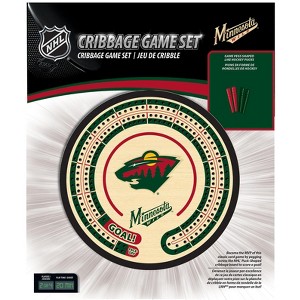 MasterPieces Officially Licensed NHL Minnesota Wild Wooden Cribbage Game for Adults - 1 of 4