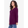 Roaman's Women's Plus Size Long Sleeve Henley Ultimate Tee With Sweetheart Neck - 4 of 4